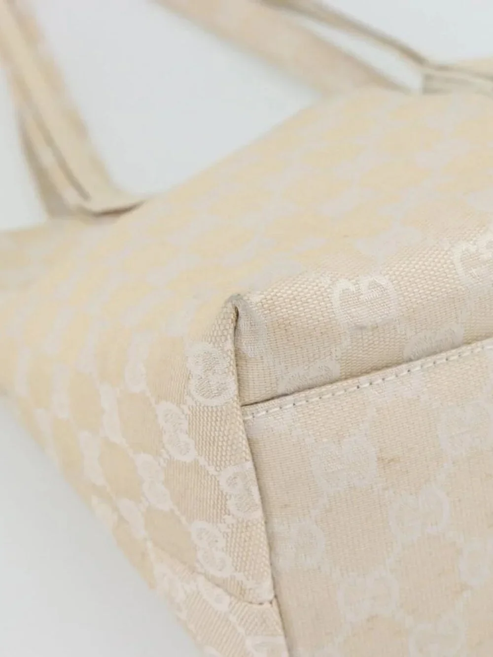 GUCCI GG Canvas Tote Bag Ivory 002 1076 2684 Auth 182212